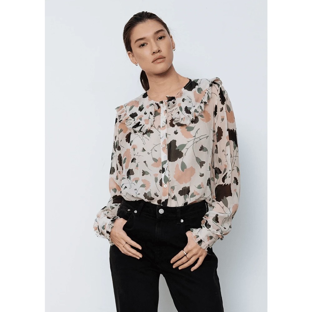 LILY & LIONEL | Julie Blouse Viscose Chiffon Peony | Size 8